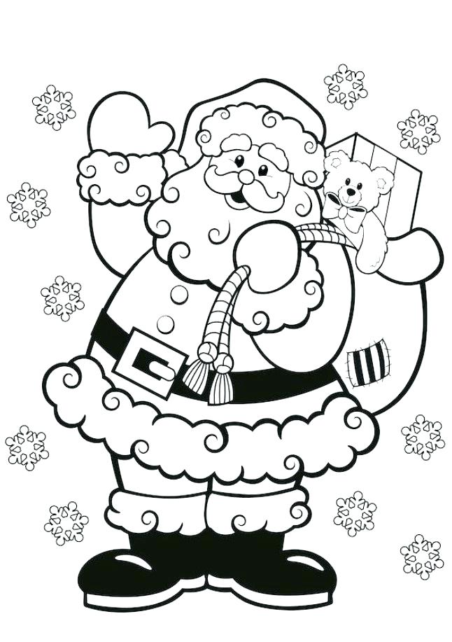 646x917 Santa Color Page Pictures To Color Also Ask The Red Nosed To Lead