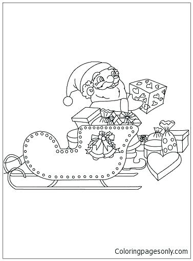 377x509 Coloring Page Coloring Page His Sleigh Coloring Page Coloring