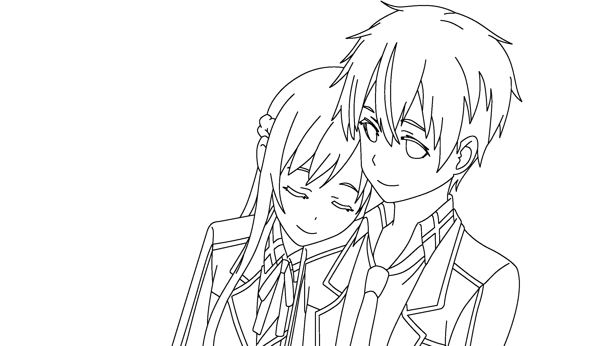 2560x1440 Asuna Coloring Pages