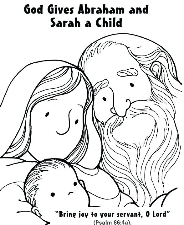 588x721 Lifetime Abraham And Sarah Coloring Page Abraham And Sarah
