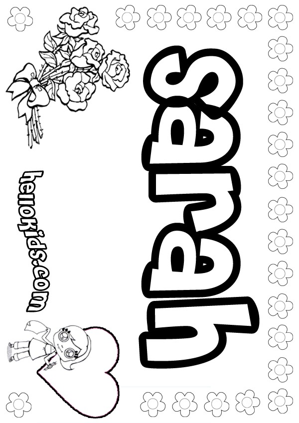 600x849 Sarah Coloring Pages