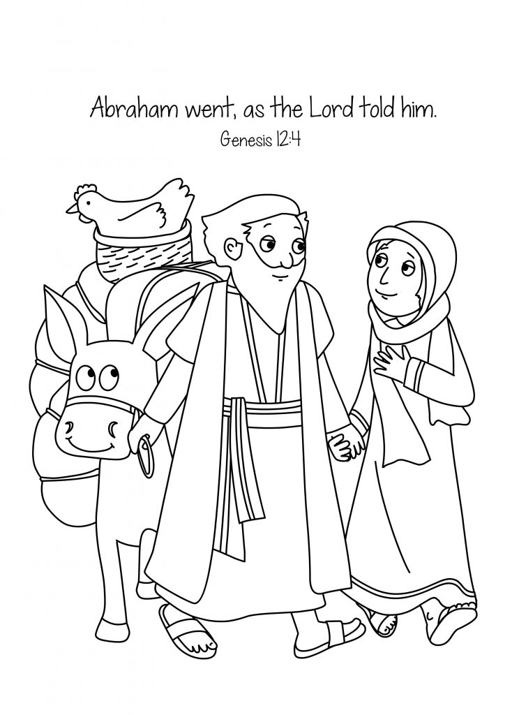 744x1024 Abraham And Sarah Coloring Page