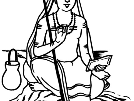 440x330 Gods Krishna Coloring Page, Saraswati Coloring Page, Saraswati