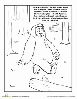 Sasquatch Coloring Page