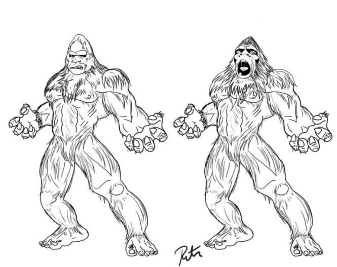 665x527 Bigfoot Coloring Pages Discover All