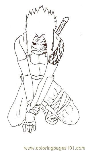 300x523 Sasuke Coloring Pages