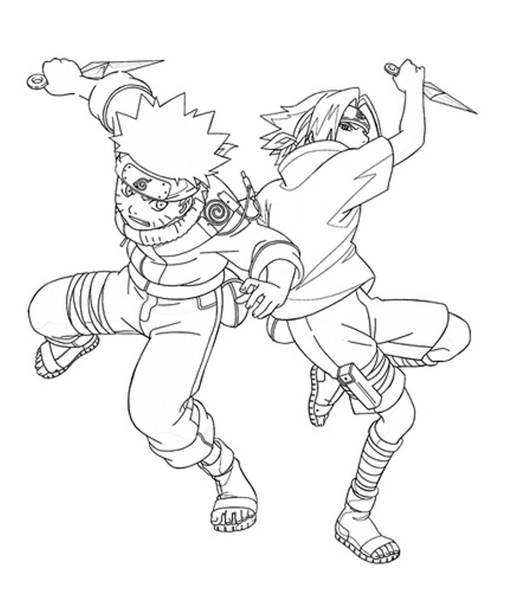 1000x1165 Naruto And Sasuke Fight Naruto Coloring Pages Colorear