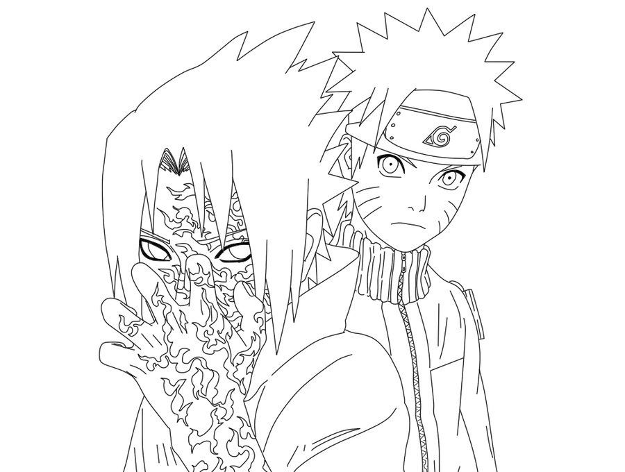900x680 Naruto And Sasuke With Curse Mark Lineart By Xrainingxcolourx