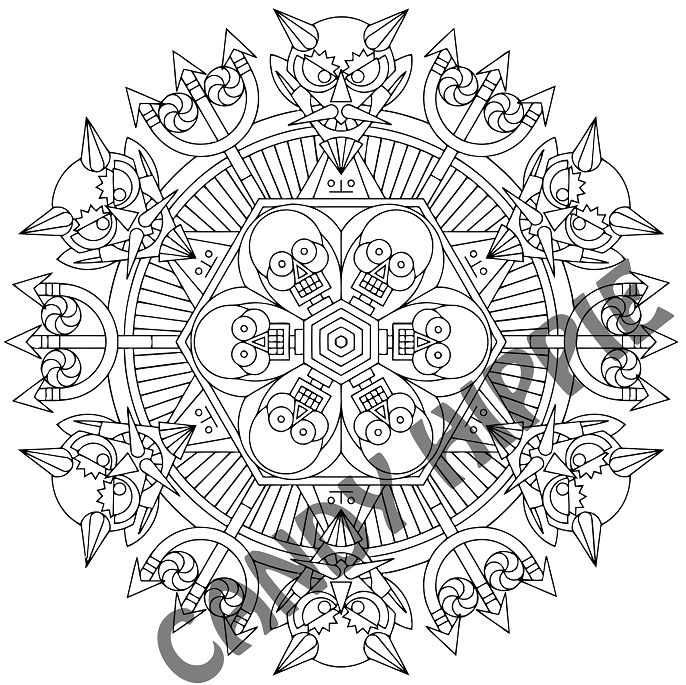 686x685 Satan's Pawn Halloween Devil Coloring Page By Candy Hippie