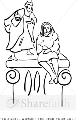 247x388 Satan Tempts Jesus Temptation Of Christ Clipart