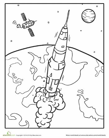 Satellite Coloring Page
