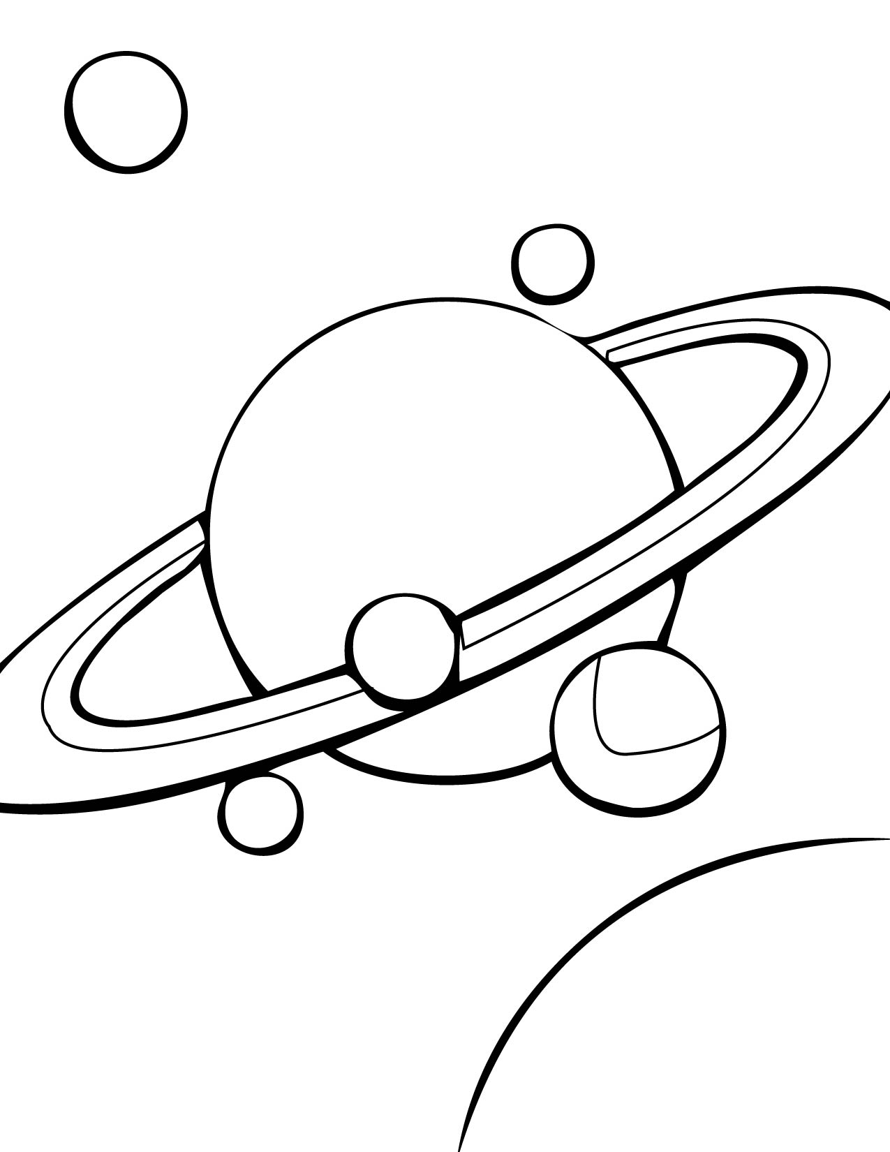 1275x1650 Saturn Coloring Page