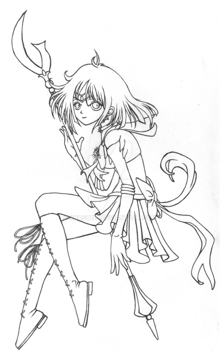 706x1130 Rare Sailor Saturn Coloring Pages Commish Lines By Krash1111