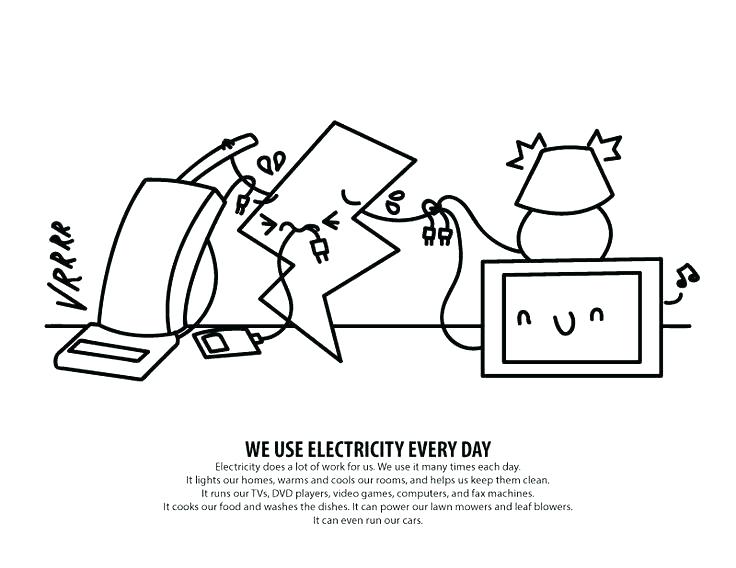 736x568 Colouring Pages Of Save Electricity Games Puzzles And Activities