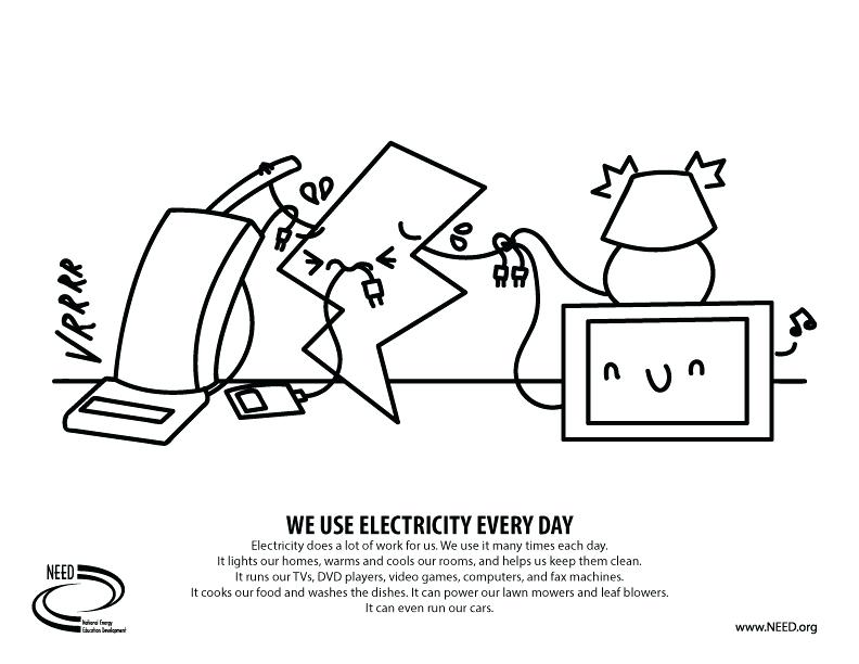 Save Electricity Coloring Pages at GetColorings.com | Free printable