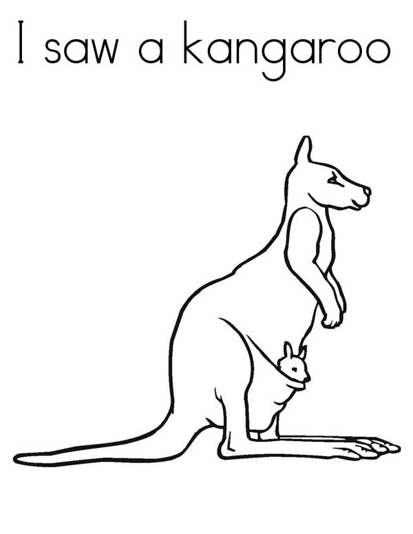I Saw A Kangaroo Coloring Page 600x776 I Saw A Kangaroo Coloring Page