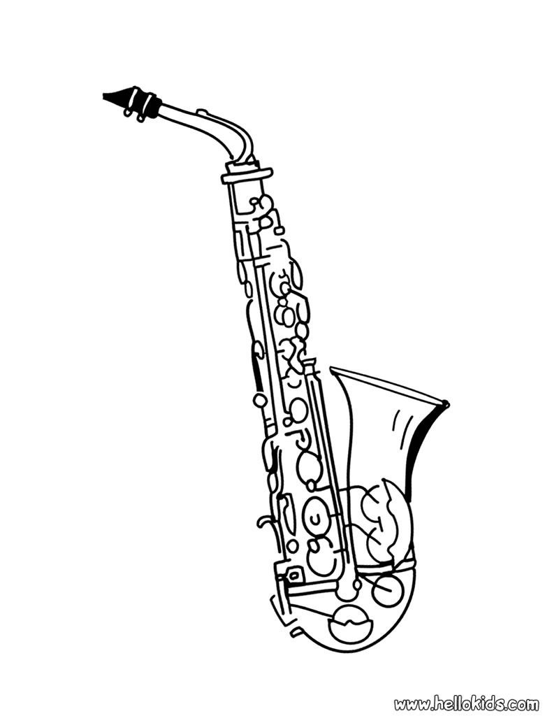 Saxophone Coloring Page Sketch It Saxophones 800x1034 Saxophone Coloring Page Sketch It Saxophones