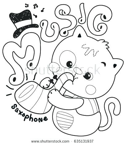 Saxophone Coloring Pages Best Saxophone Coloring Pages Online 405x470 Saxophone Coloring Pages Best Saxophone Coloring Pages Online