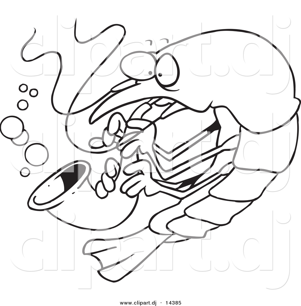 Vector Of Cartoon Shrimp Playing A Saxophone 1024x1044 Vector Of Cartoon Shrimp Playing A Saxophone