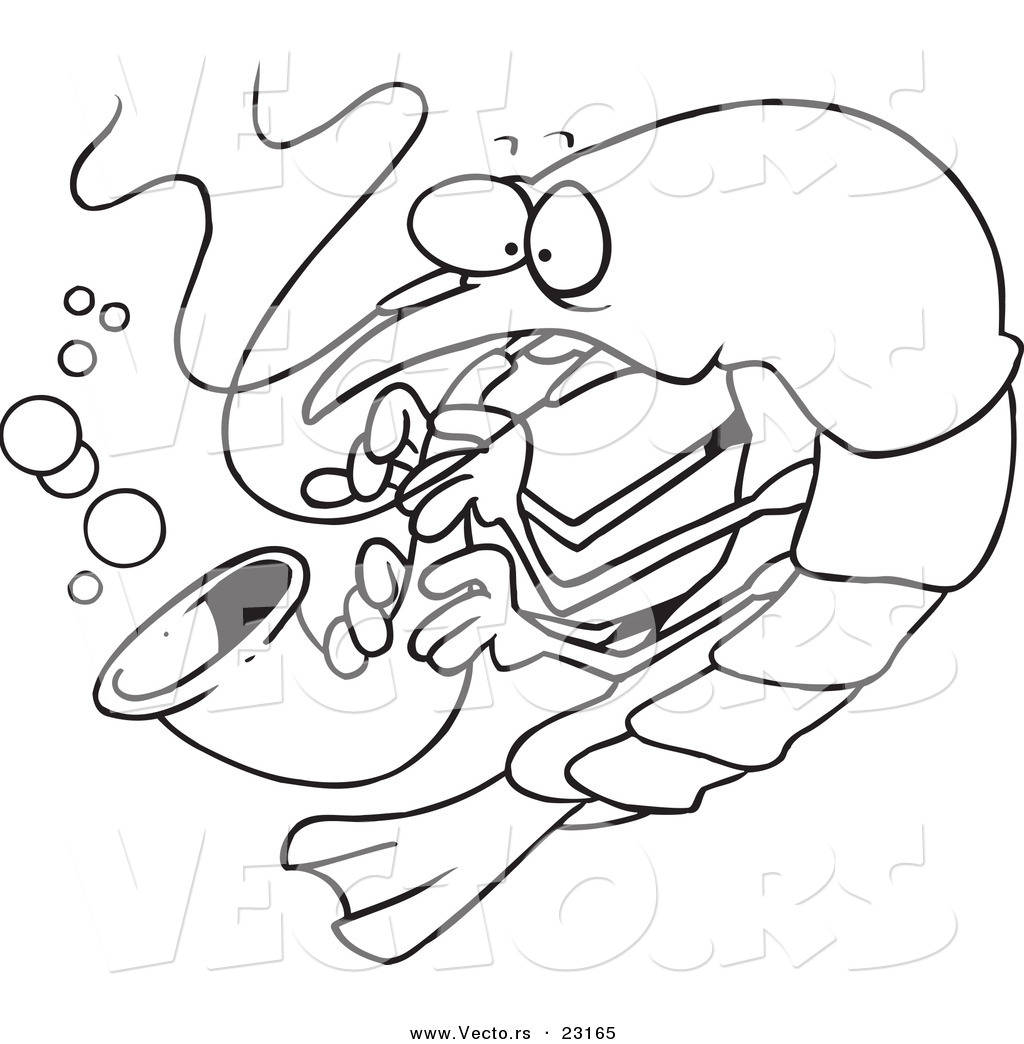 Vector Of A Cartoon Shrimp Playing A Saxophone 1024x1044 Vector Of A Cartoon Shrimp Playing A Saxophone