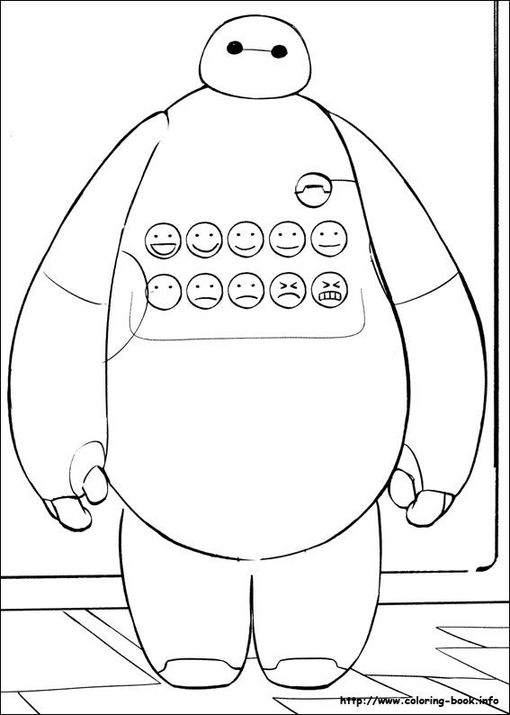 Baymax And His Pain Scale Coloring Page Color Pages 567x794 Baymax And His Pain Scale Coloring Page Color Pages
