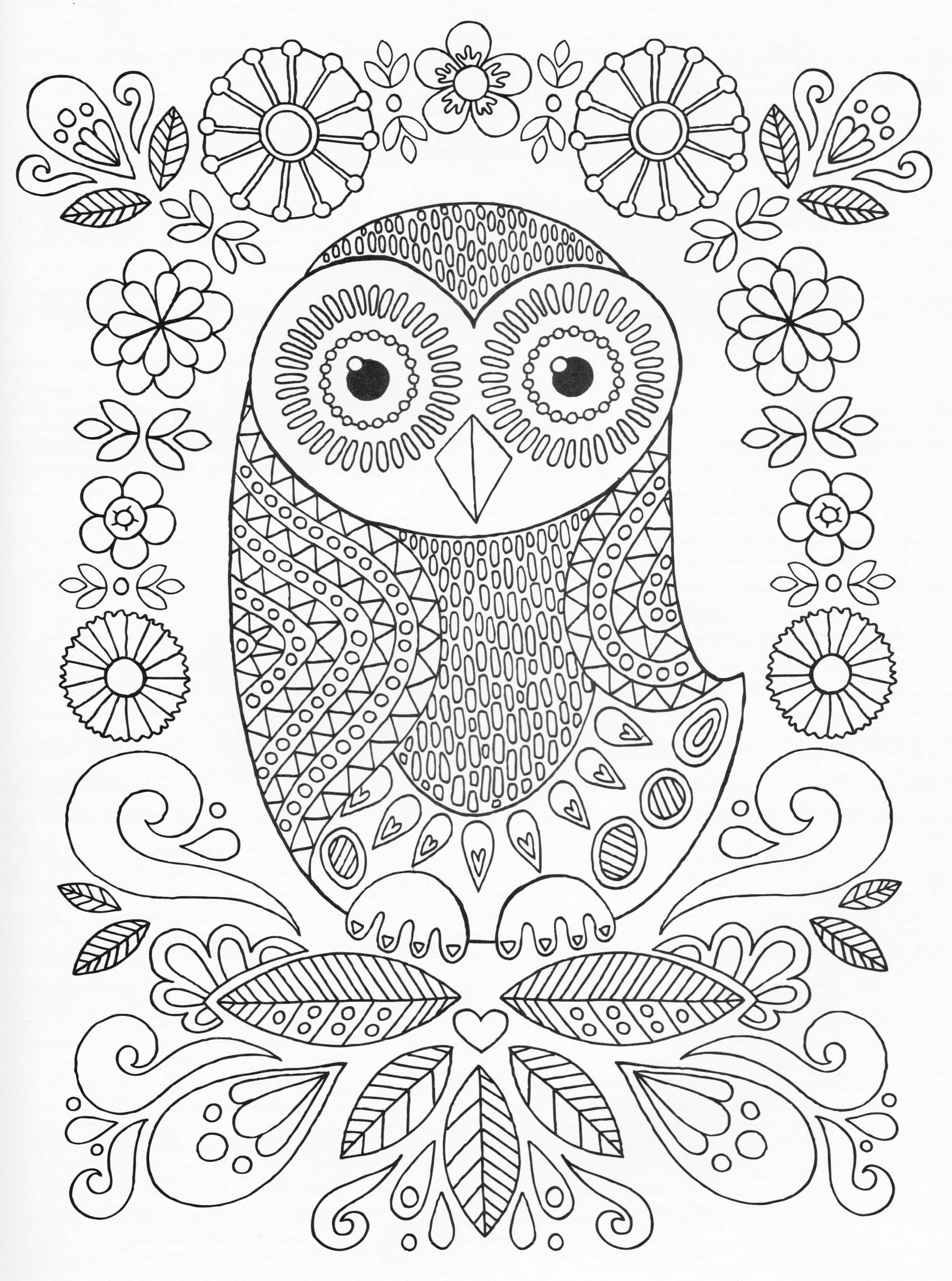 2285x3074 Scandinavian Coloring Book Pg 52 Color Pages, Stencils