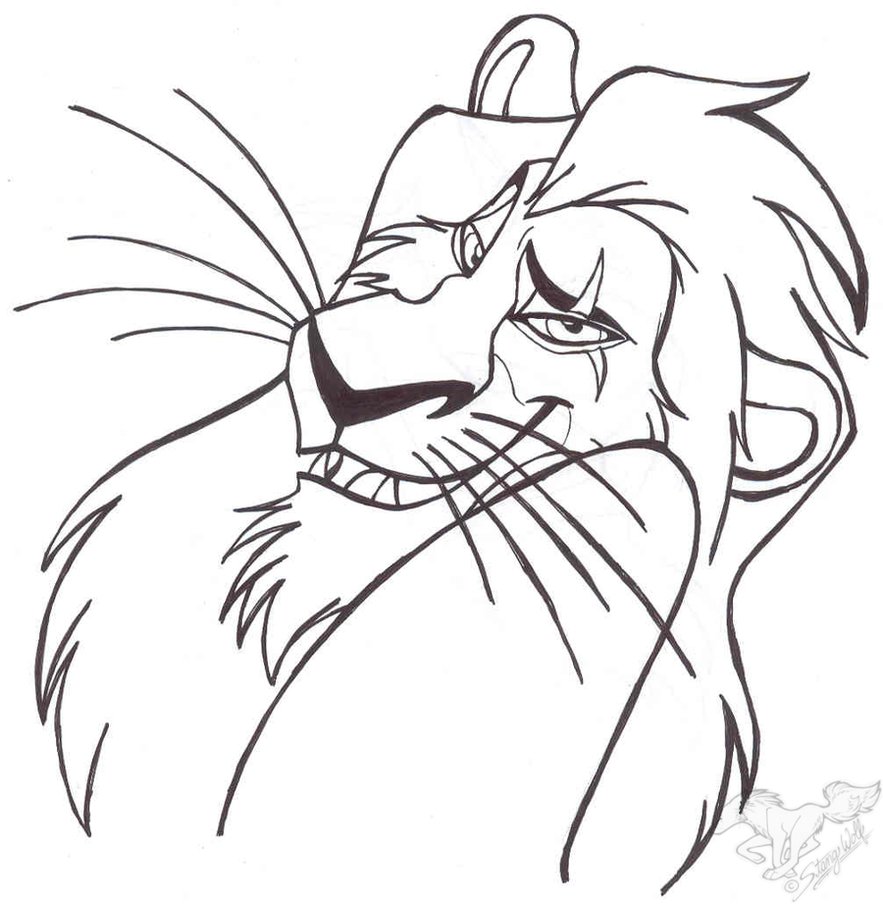883x904 Simba And Scar Colouring Pages, Scar Coloring Pages