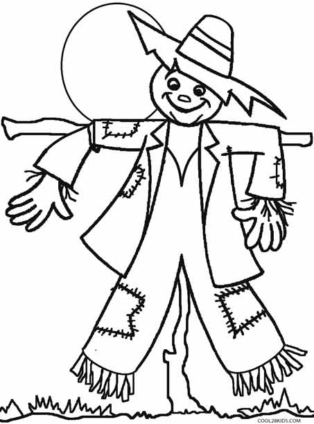 453x612 Coloring Pages Scarecrow Printable Scarecrow Coloring Pages