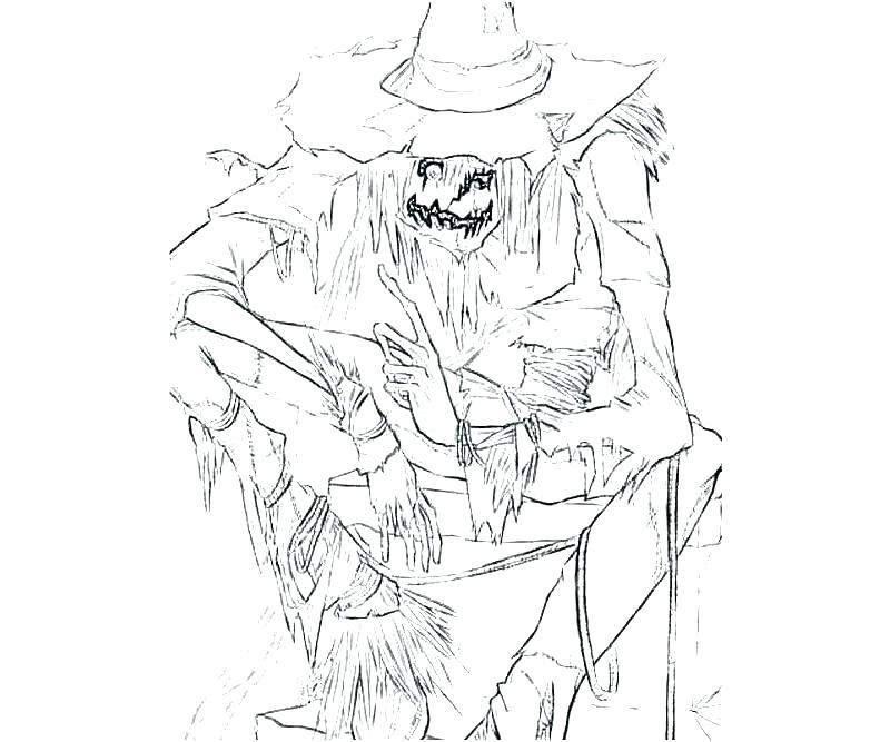800x667 Free Printable Scarecrow Coloring Page For Kids 4 Scarecrow