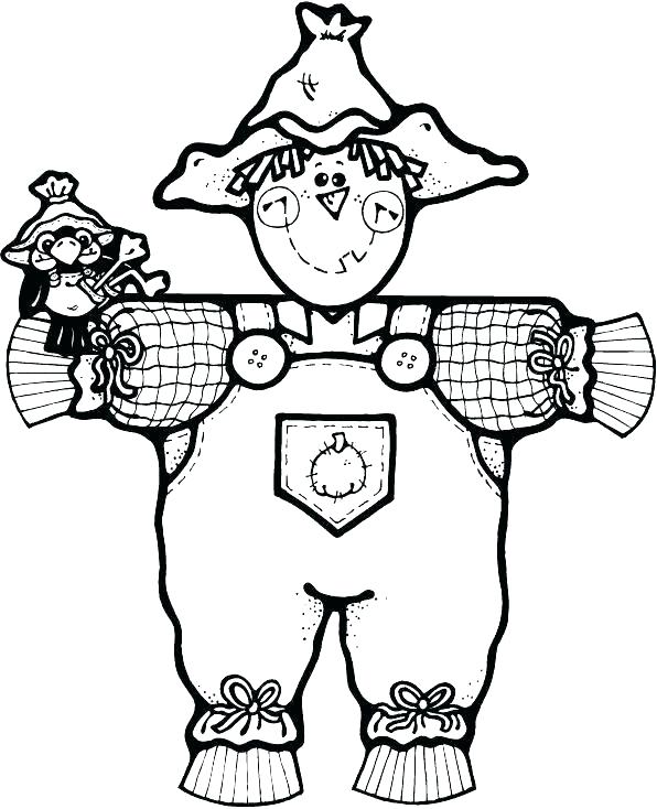 Scarecrow Coloring Page Printable Scarecrow Coloring Pages 596x734 Scarecrow Coloring Page Printable Scarecrow Coloring Pages