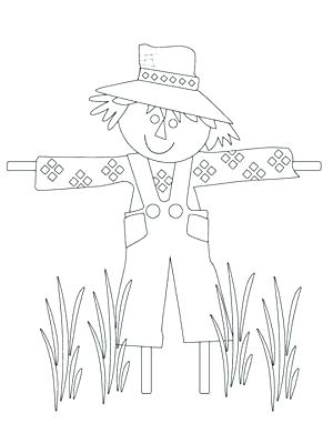 Free Scarecrow Coloring Pages 300x400 Free Scarecrow Coloring Pages