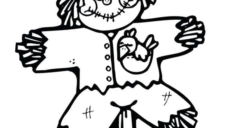Scarecrow Coloring Pages 750x425 Scarecrow Coloring Pages