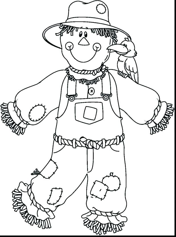 618x830 Free Scarecrow Coloring Pages Scarecrow For Thanksgiving Day Free
