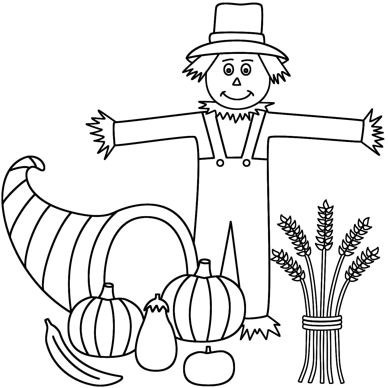 1339x1339 Scarecrow Coloring Pages For Toddlers In Pretty Print Draw Cool 15