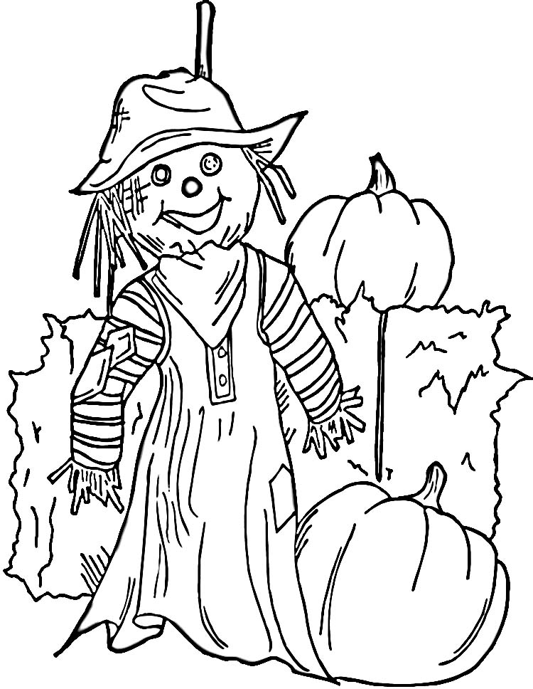 750x968 Scarecrow Coloring Pictures