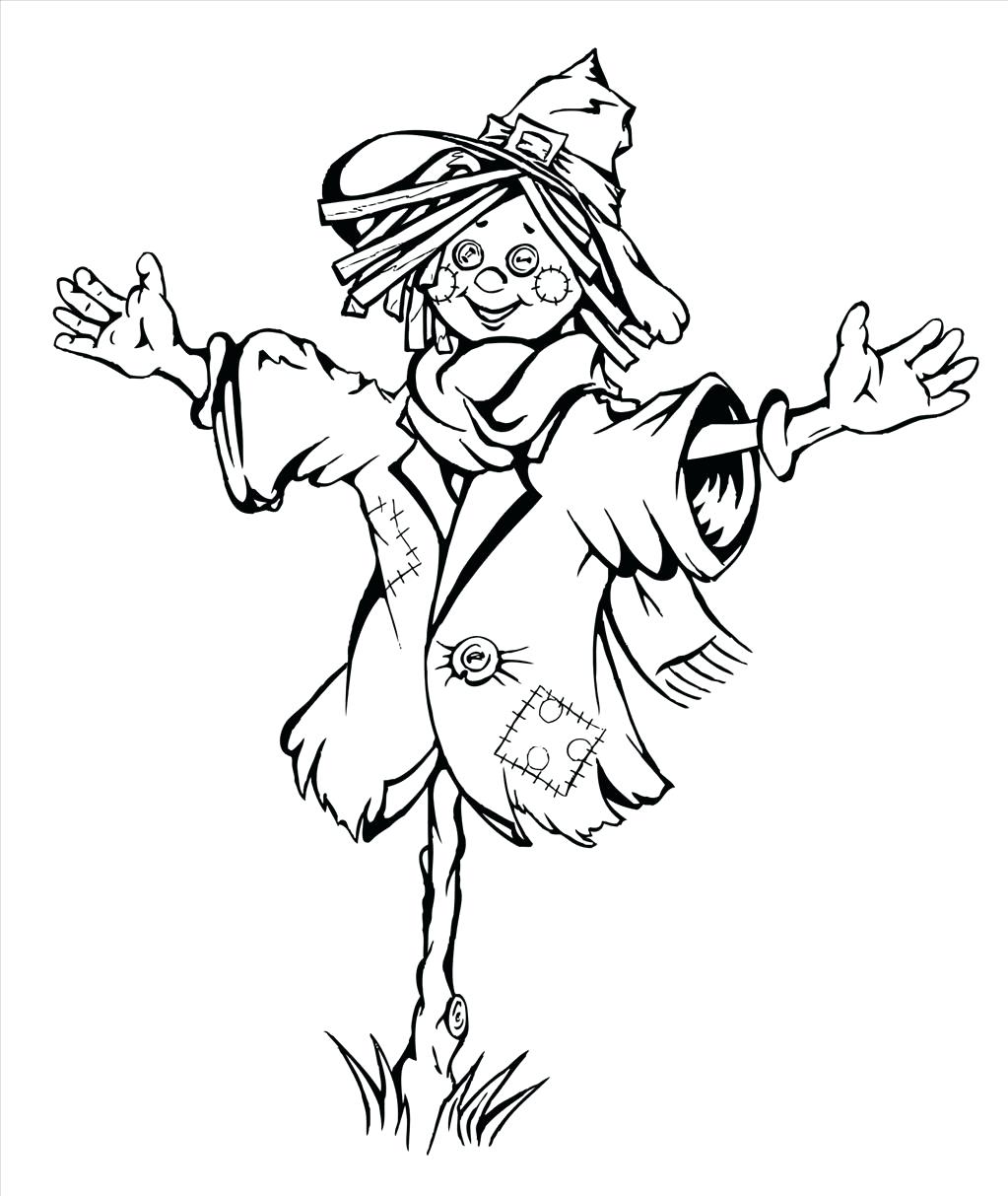 1023x1213 Coloring Pages ~ Scarecrow Coloring Page Best Pages Wall Picture