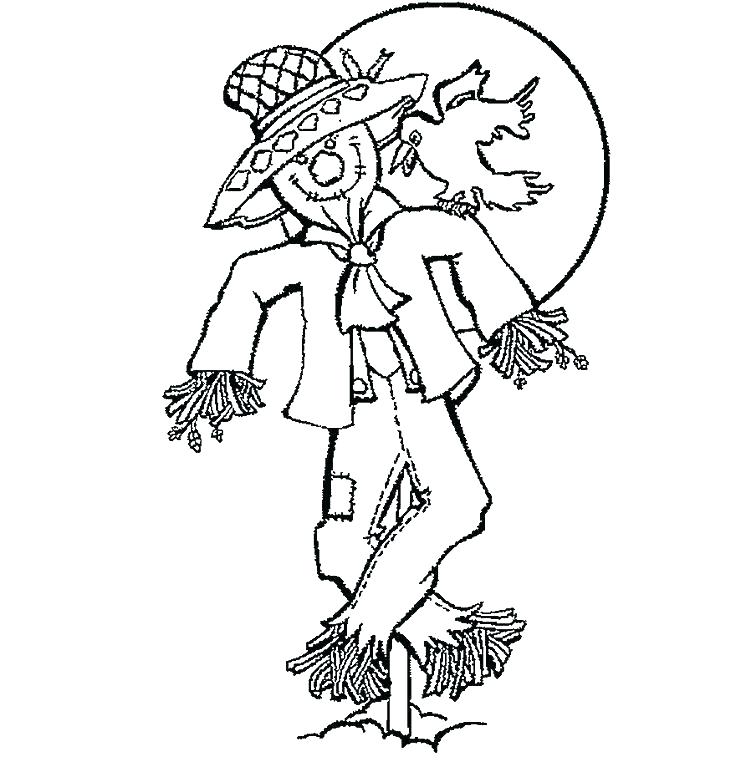 736x762 Free Printable Scarecrow Coloring Sheets Scarecrow Coloring Page