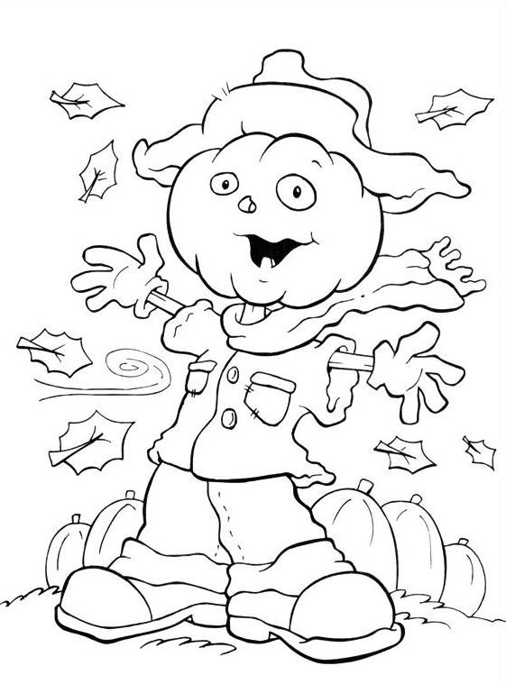 Scarecrow Head Coloring Pages at GetColorings.com | Free printable