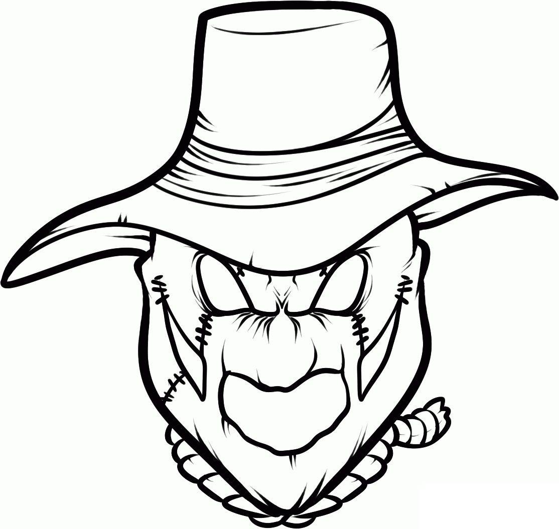 Scarecrow Coloring Pages 1114x1055 Scarecrow Coloring Pages