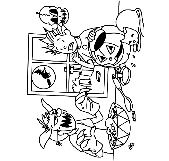 Scared Face Coloring Pages