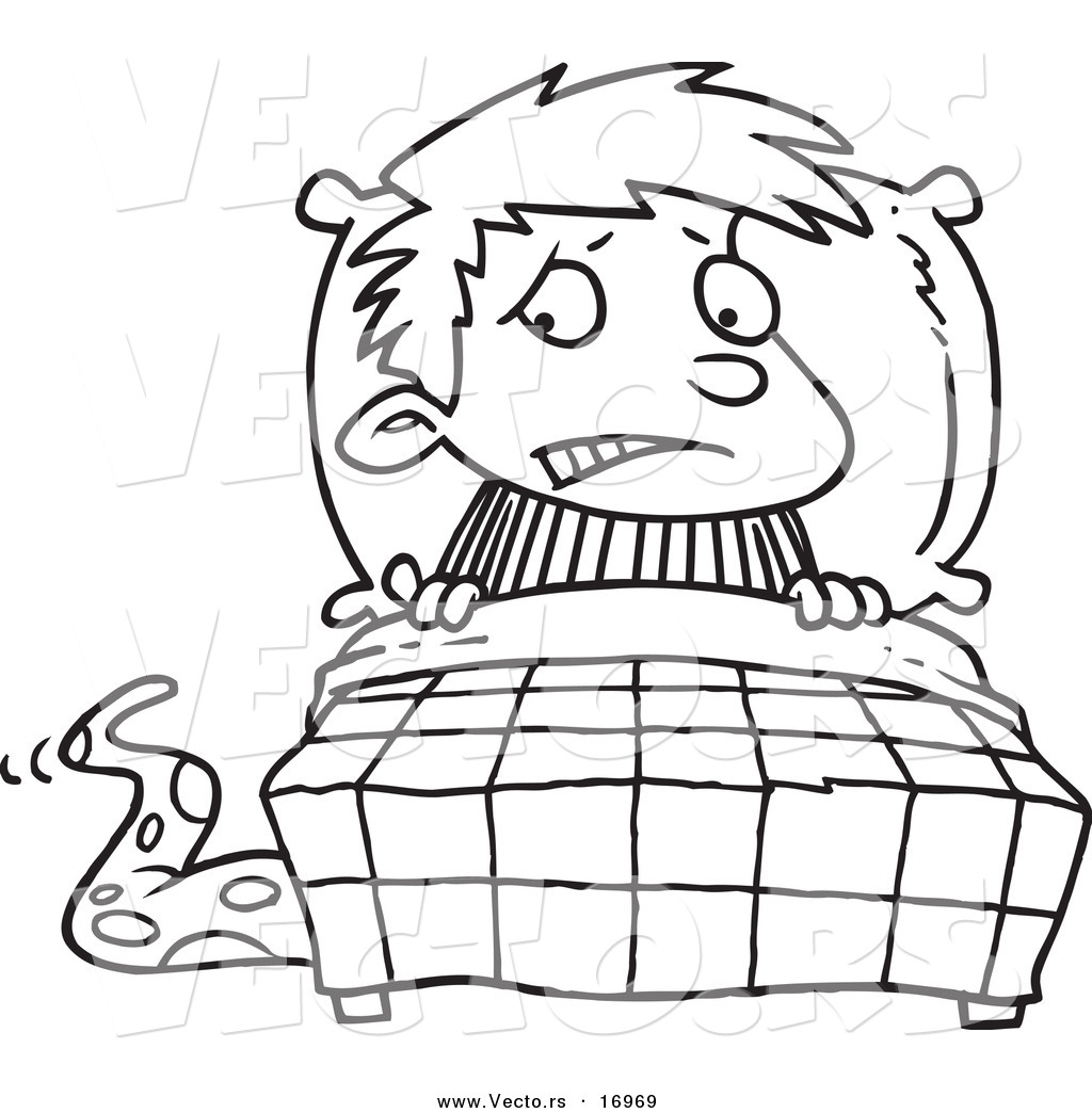 Vector Of A Cartoon Scared Boy Seeing A Monster Emerging 1024x1044 Vector Of A Cartoon Scared Boy Seeing A Monster Emerging