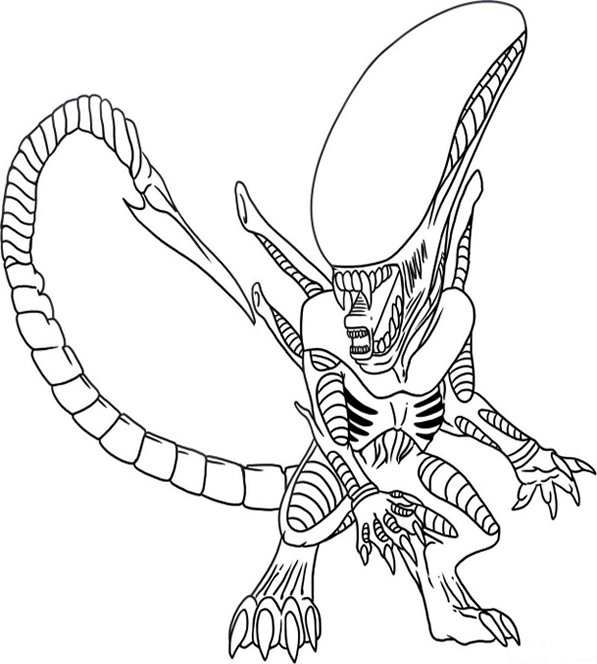 597x664 Alien Coloring Pages
