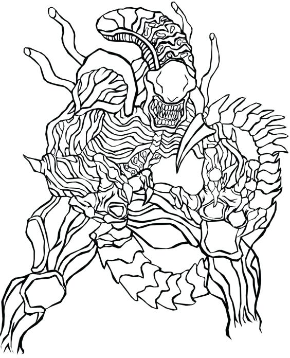564x696 Alien Coloring Pages Alien Vs Predator Colouring Pages Coloring