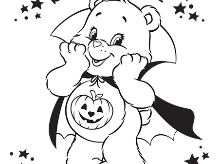 Scare Up Some Fun Care Bears Coloring Page Ag Kidzone 450x336 Scare Up Some Fun Care Bears Coloring Page Ag Kidzone