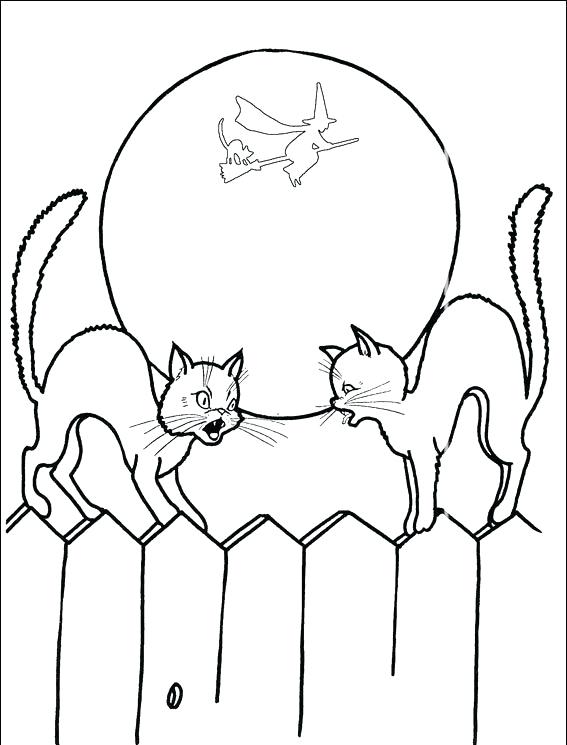 567x745 Black Cat Coloring Pages Coloring Pages Scary Cats Coloring Pages