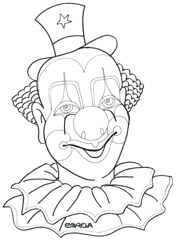 567x785 Clown Coloring Page Face Coloring Pages Scary Clown Coloring Pages