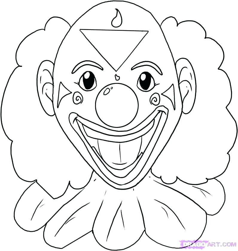 796x838 Clown Coloring Pages Scary Clown Coloring Pages Clown Coloring