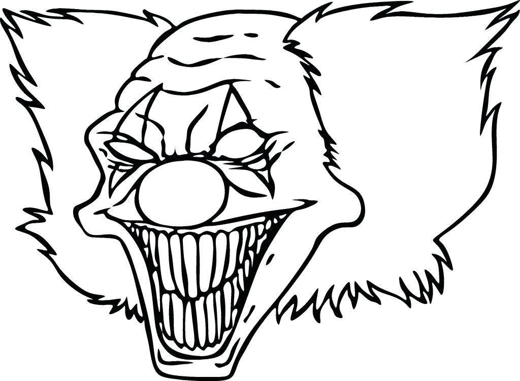 Scary Colouring Pages Evil Clown Coloring Pages Scary Clown 1024x751 Scary Colouring Pages Evil Clown Coloring Pages Scary Clown