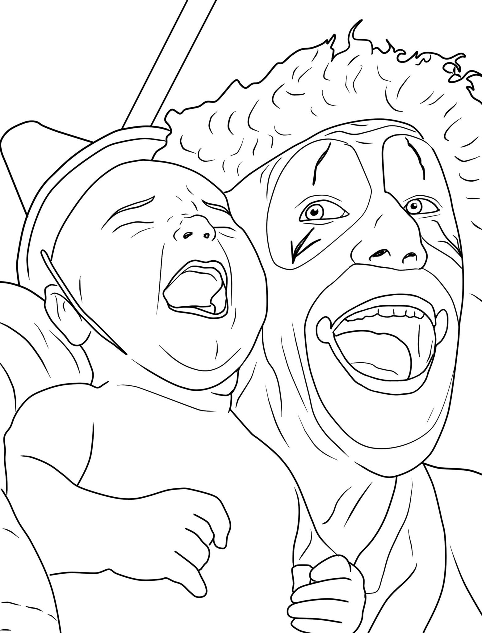 Creepy Coloring Pages Clown Adult Book Books 1561x2048 Creepy Coloring Pages Clown Adult Book Books