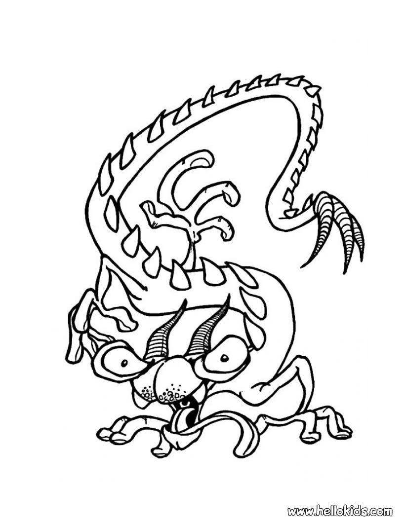 820x1060 Scary Dragon Coloring Pages